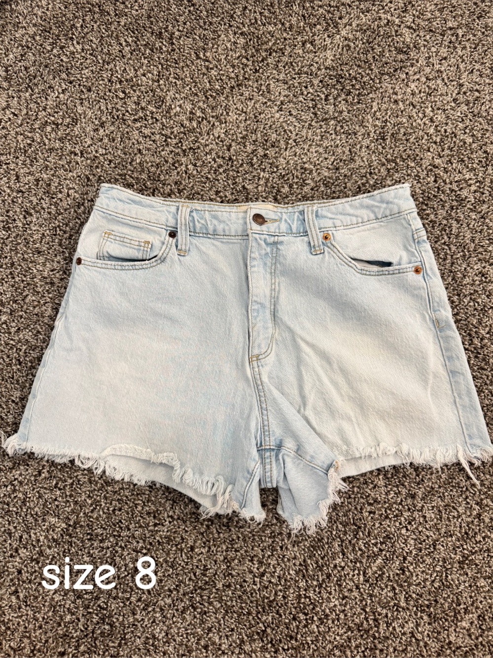 Universal Thread Light Blue Denim Frayed Hem Shorts